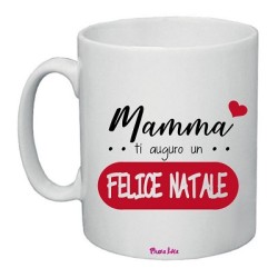 tazza in ceramica con dedica natalizia alla mamma