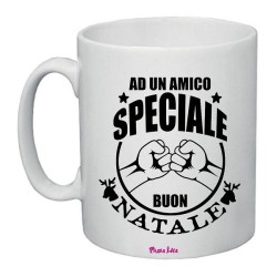 Tazza in ceramica con frase: ad un amico speciale buon nataleM 8x10