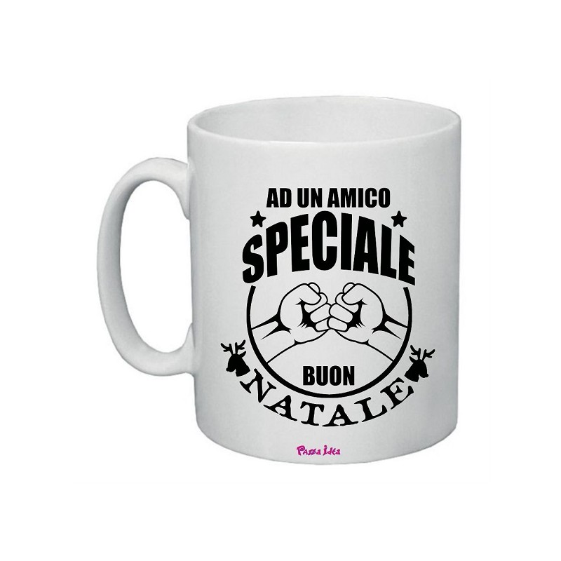 Tazza in ceramica con frase: ad un amico speciale buon nataleM 8x10