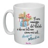 Tazza in ceramica con frase: auguri maestroM 8x10