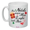 Tazza in ceramica con frase: buon natale amica mia. ti voglio beneM 8x10