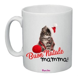 Tazza in ceramica con frase: buon natale mammaM 8x10