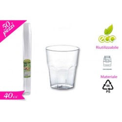 Bicchiere ps trasparenter 30cc conf 50  ideale per liquori