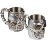 bicchiere tazza mug teschio argento