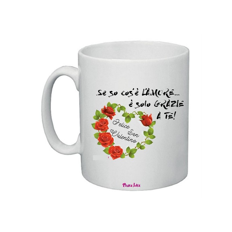 Tazza in ceramica con frase: felice san valentino