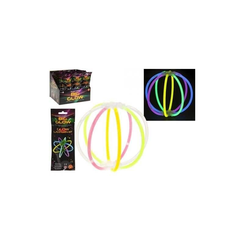 big glow pallina gioco fluo dispay 24 pezzi