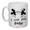 Tazza in ceramica con frase: I love you baby