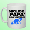 Tazza in ceramica con frase: Miglior papà dell'universo