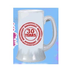 boccale birra compleanno 8x13cm 30 anni