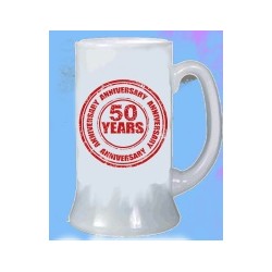 boccale birra compleanno 8x13cm 50 anni