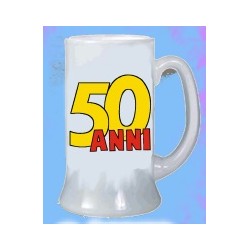 boccale birra compleanno 8x13cm 50 anni