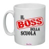 Tazza in ceramica con scritta Il Boss della Scuola