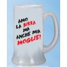 Boccale sposi Amo la birra ma anche mia moglie