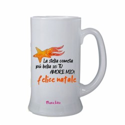 Boccale vetro con frase: la...