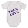 body bianco bambino con scritta true love