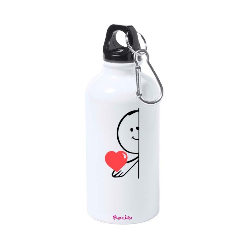 Borraccia in alluminio 750 ml con stampa san valentino cuore