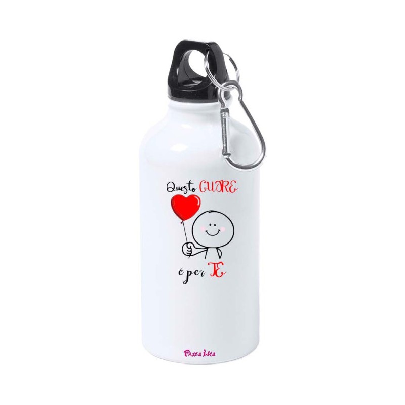 Borraccia in alluminio 750ml con stampa san valentino questo cuore è per te