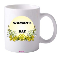 Tazza in ceramica con stampa woman's day festa della donna