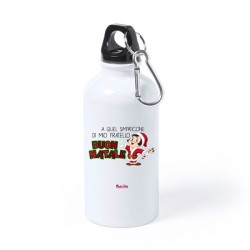 borraccia in alluminio 750 ml natale con dedica a quel simpaticone di mio fratello