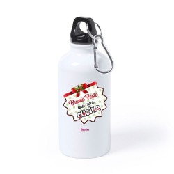 borraccia in alluminio 750 ml natale con dedica alla cugina