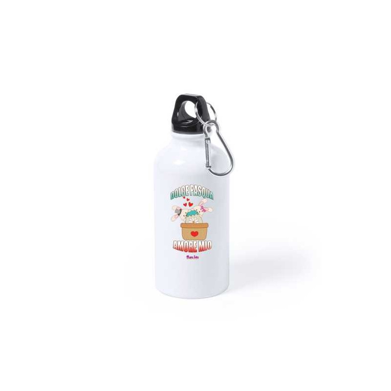 Borraccia in alluminio 750 ml con frase dolce pasqua amore mio