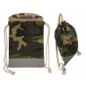 Borsa fashion, Camouflage,verde/marrone, militare base color taupe, con fodera interna bianca & manici di cordicella, ca. 33 x 