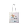 Borsa in poliestere con frase: auguri maestroM36x40