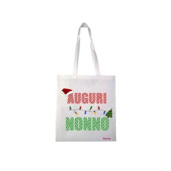 Borsa in poliestere con frase: auguri nonnoM 36x40