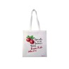 Borsa in poliestere con frase: buone feste maestraM36x40