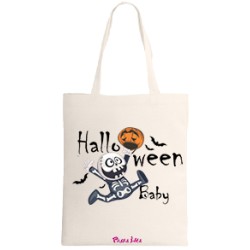 Borsa shopping con stampa halloween baby