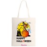 Borsa shopping con stampa happy halloween streghetta