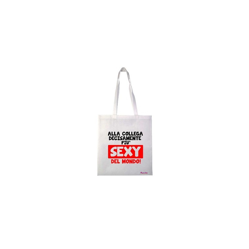 borsa shopping in poliestere alla collega più sexy cm 40x37