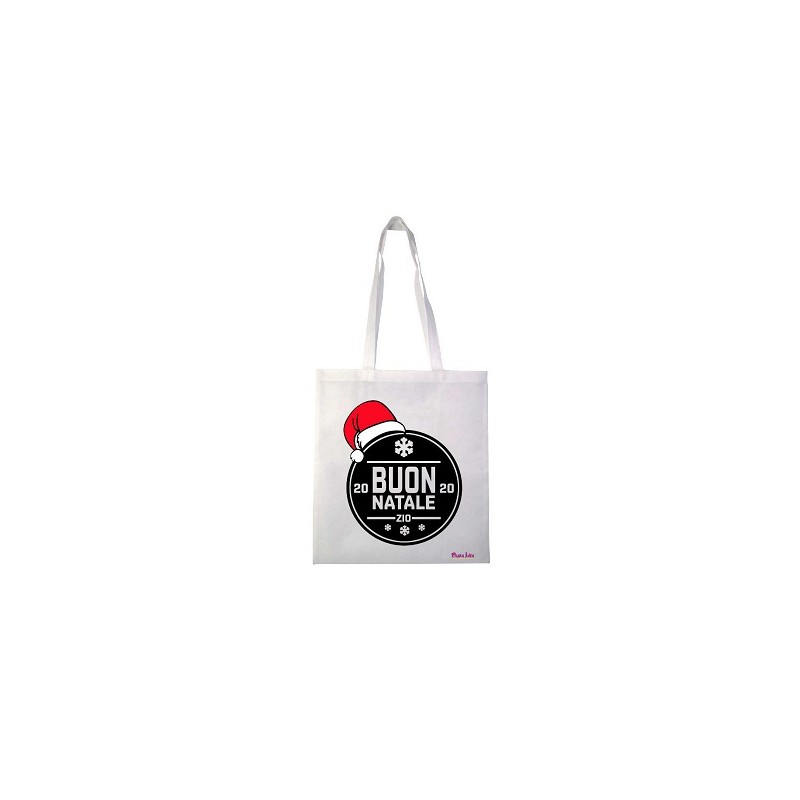 borsa shopping in poliestere buon natale cm 40x37