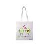 borsa shopping in tessuto san valentino con scritta tu mi completi cm 36x40