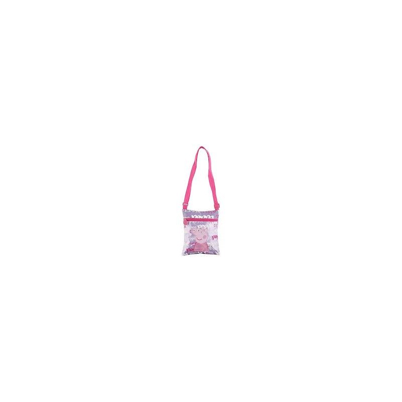 Borsa tracolla peppa pig raso lillac cm 14x19