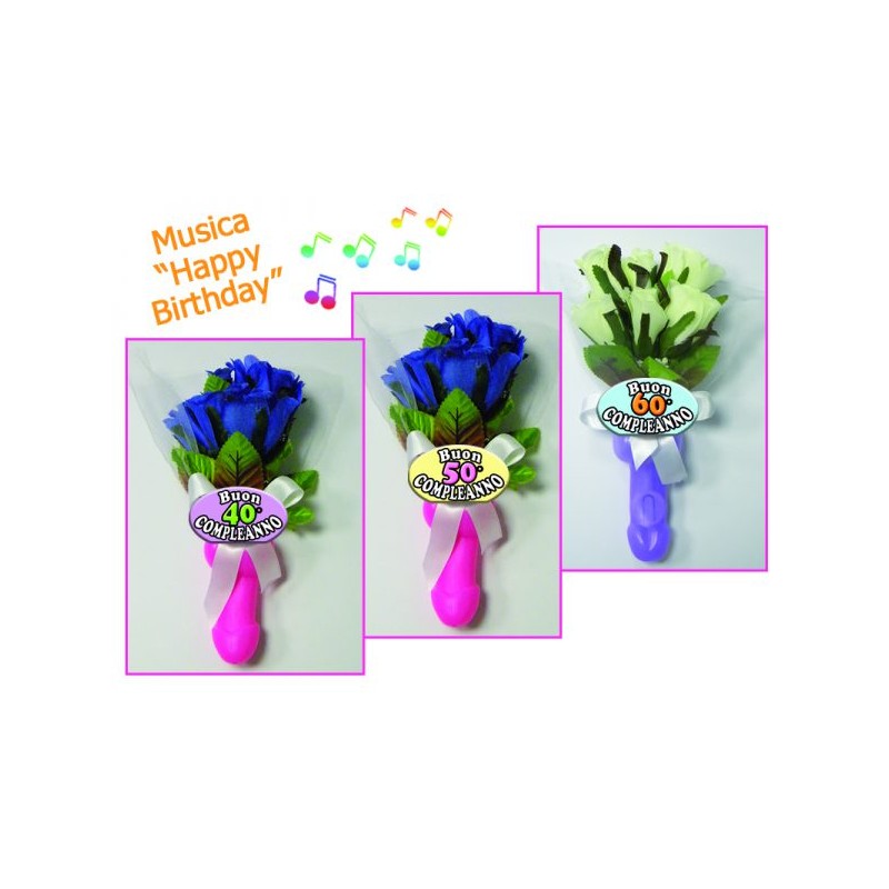 BOUQUET MUSICALE COMPLEANNOORDINE MINIMO 3 PZ. ASSORTITI