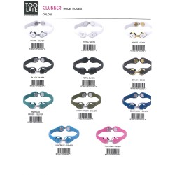 bracciale toolate clubber doppio, 3 misure (s,m,l), disponibili in espositore da banco 20 pz, colori ass.ti (prezzo al pubblico