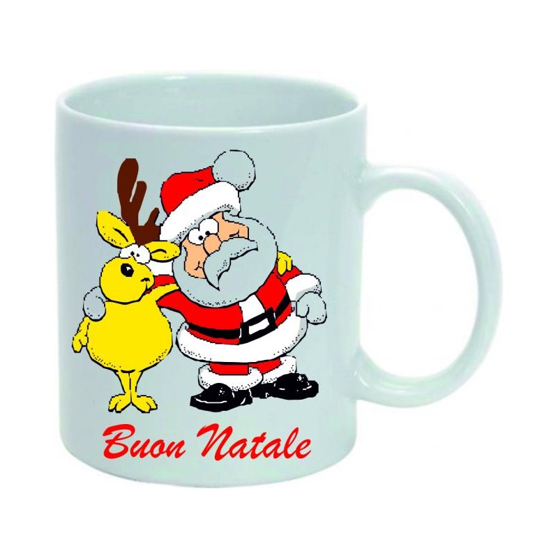 Tazza in ceramica mug cm 8x10 buon natale