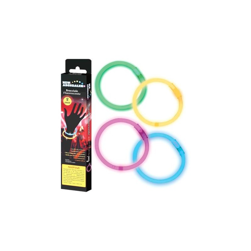 Braccialetti fluorescente parti x 2 new arcobalen