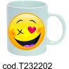 Tazza in ceramica mug smile love cm 8x10