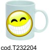 Tazza in ceramica mug smile smile cm 8x10