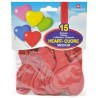 busta 15 palloncini cuore rosso