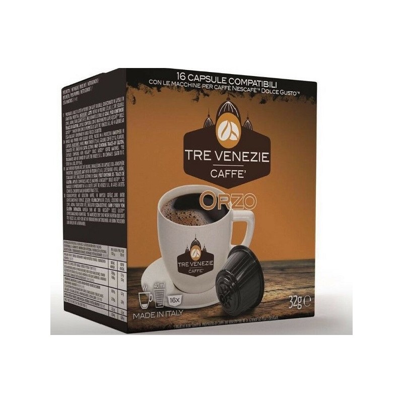 caffe tre orzo venezie compatibile dolcegusto 16 capsule