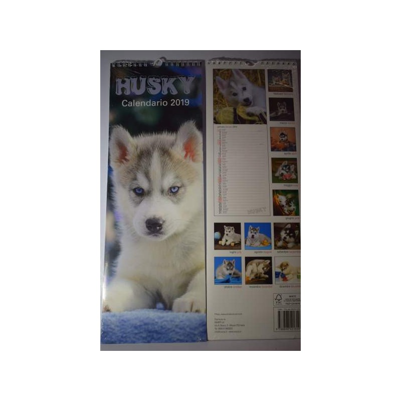 calendario  cani husky cm 42x14,5