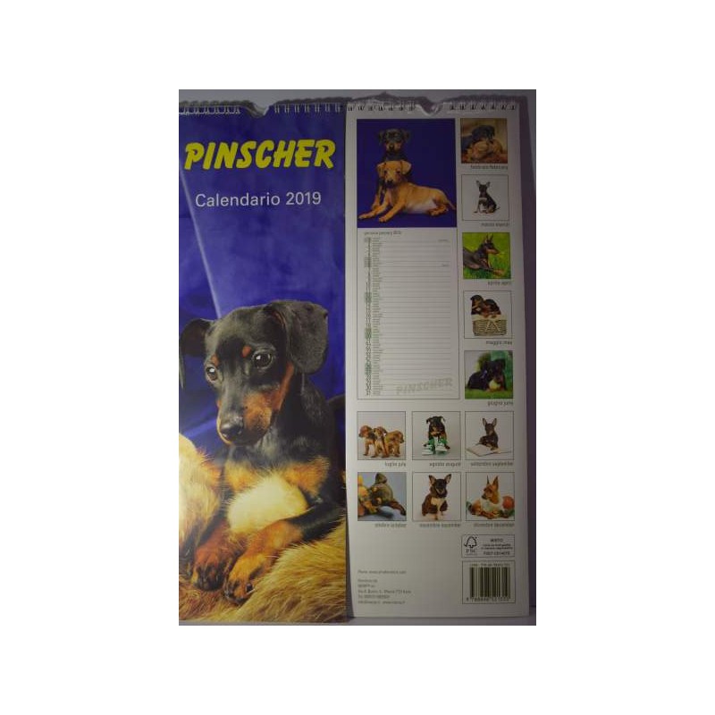 calendario  pinscher cm 42x14,5