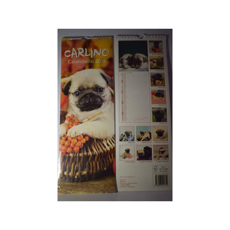 calendario cani carlino cm 42x14,5