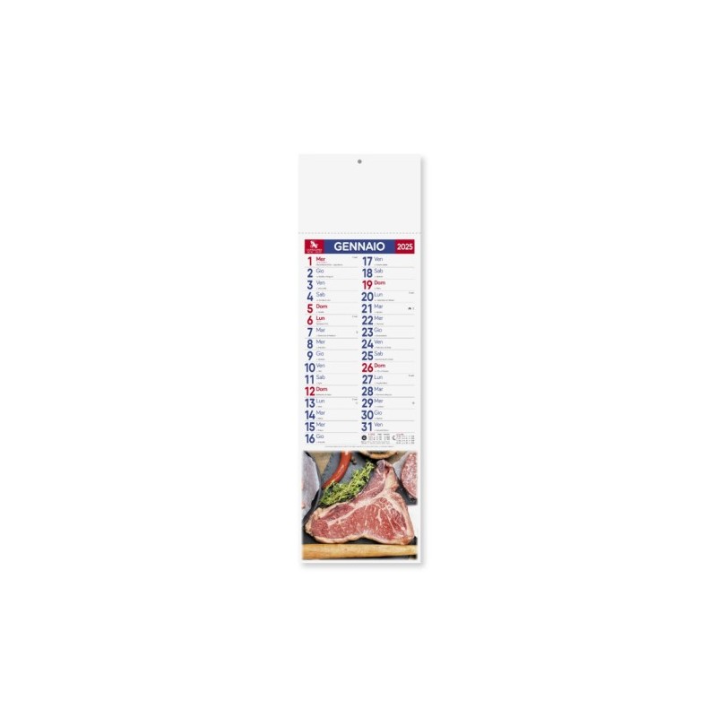 kit 100 calendario siluette macelleria cm 14x47 con vostro logo