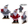  Babbo Natale in feltro, su base in legno, ca. 25 x 17 cm, 2 colori ass., EAN 4029811416493