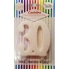 Candela glitter bianca 30 anni buon compleanno cm 12 in blister