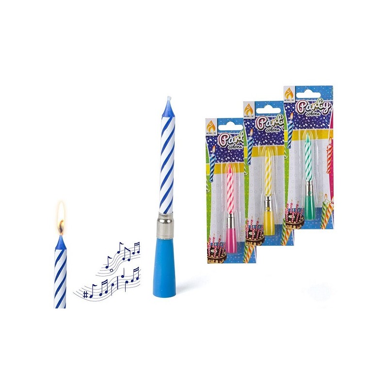 candelina musicale happy birthday display 36 pezzi